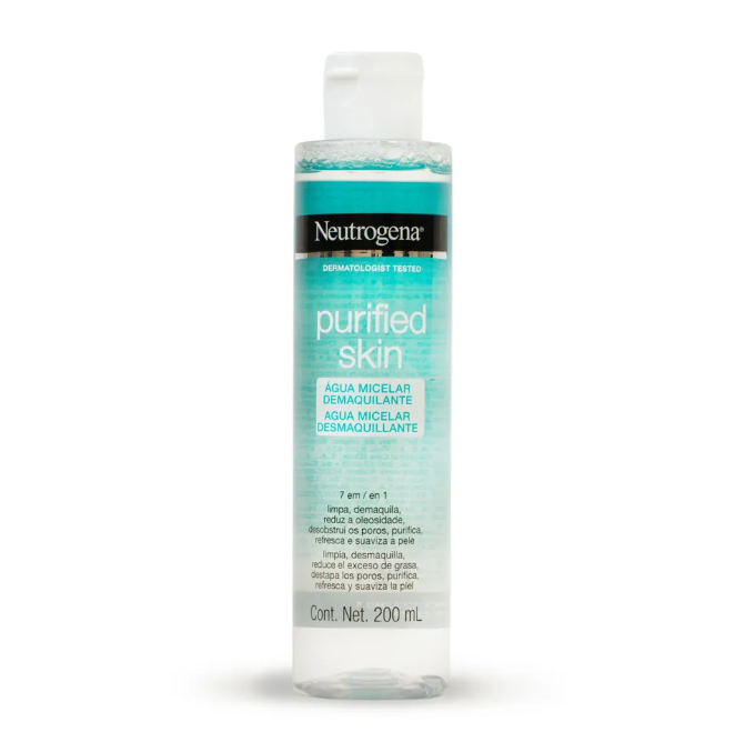 Água Micelar Neutrogena Purified Skin 7 em 1 Demaquilante 200ml