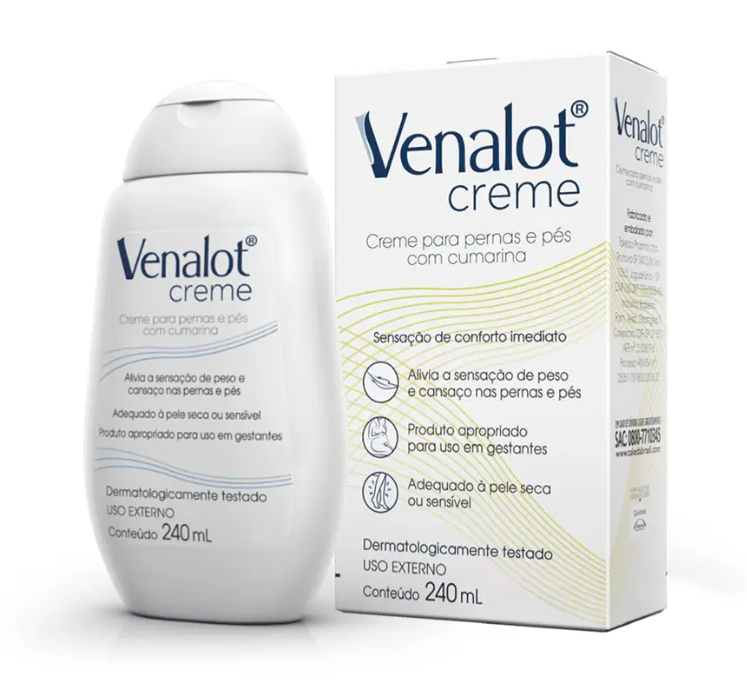 Venalot Creme Para Pernas e Pés com 240ml