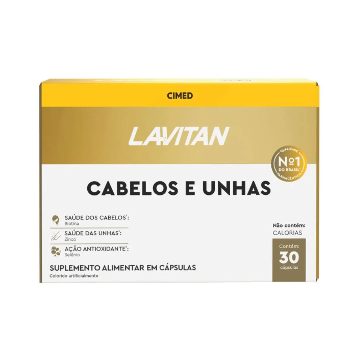 Polivitamínico Lavitan Cabelos e Unhas 60 cápsulas