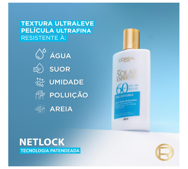 Protetor Solar Facial L'oréal Paris Fps 60 Solar Expertise The Invisible 40ml - Imagem 4