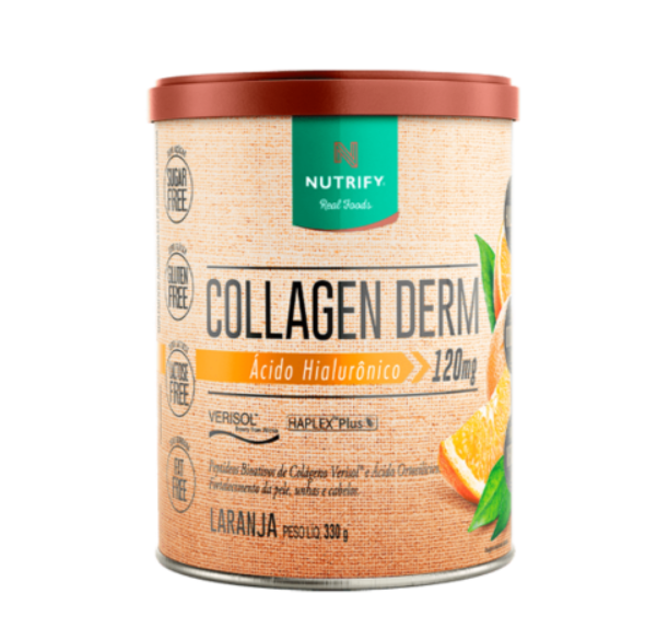 Colágeno Collagen Derm Nutrify sabor Laranja 330g