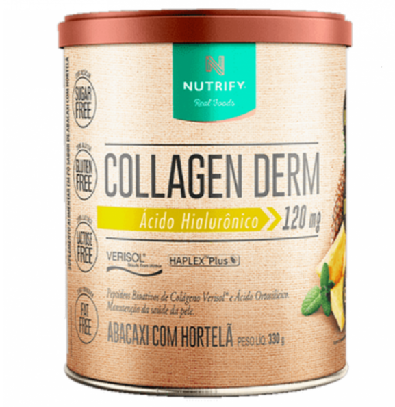 Colágeno Collagen Derm Nutrify sabor Abacaxi com Hortelã 300g