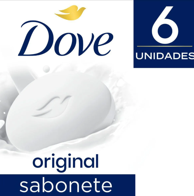 Kit Sabonete Dove Original em Barra 90g com 6 unidades - Imagem 5