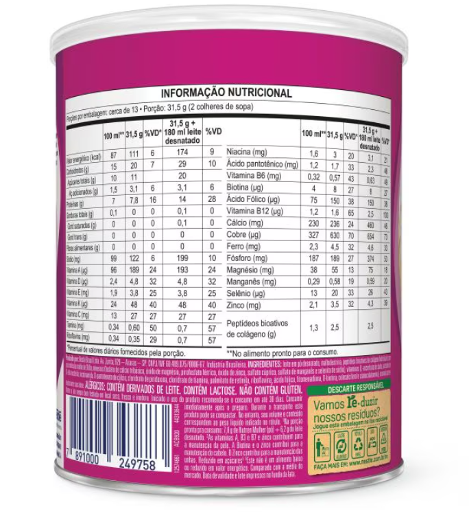 Nutren Beauty sabor baunilha 400g - Imagem 3