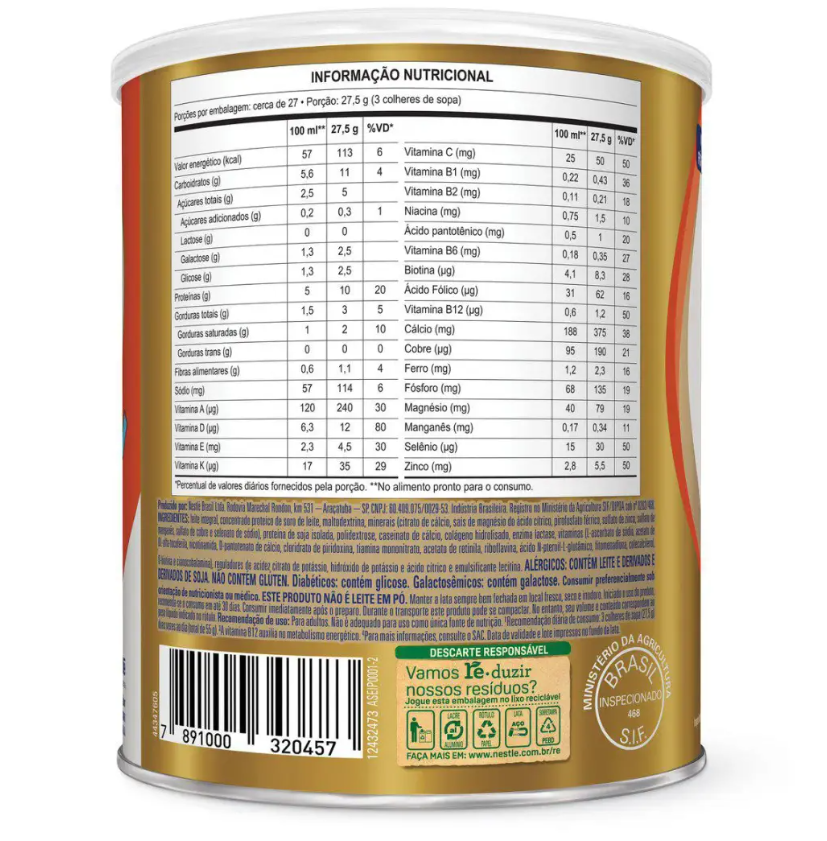 Nutren Senior Zero Lactose sem sabor 740g - Imagem 3