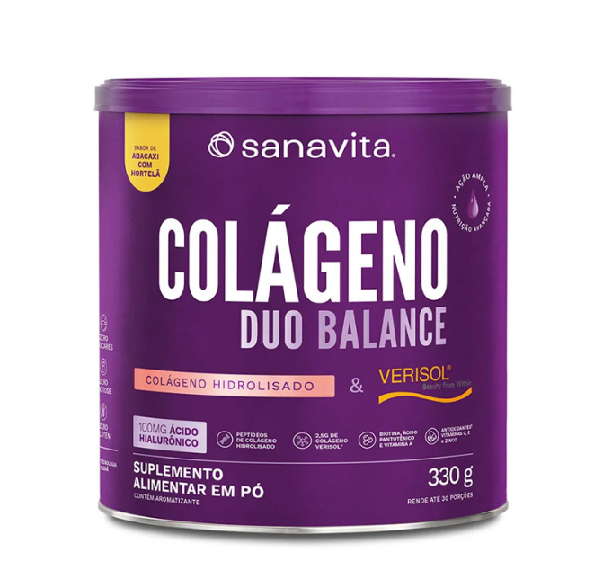 Colágeno Sanavita Duo Balance Abacaxi com Hortelã 330g