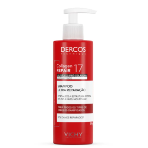 Shampoo Ultra Reparação Vichy Dercos Collagen Repair 17 com 390g
